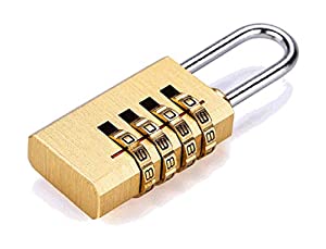 Volo 4 digit gold polished brass re settable