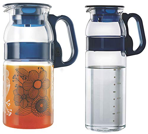 Borosil marina jug with plastic handle