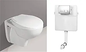 Combo offer concealed cistern tank ceramic glaze wall hung wall mounted with hydraulic seat cover