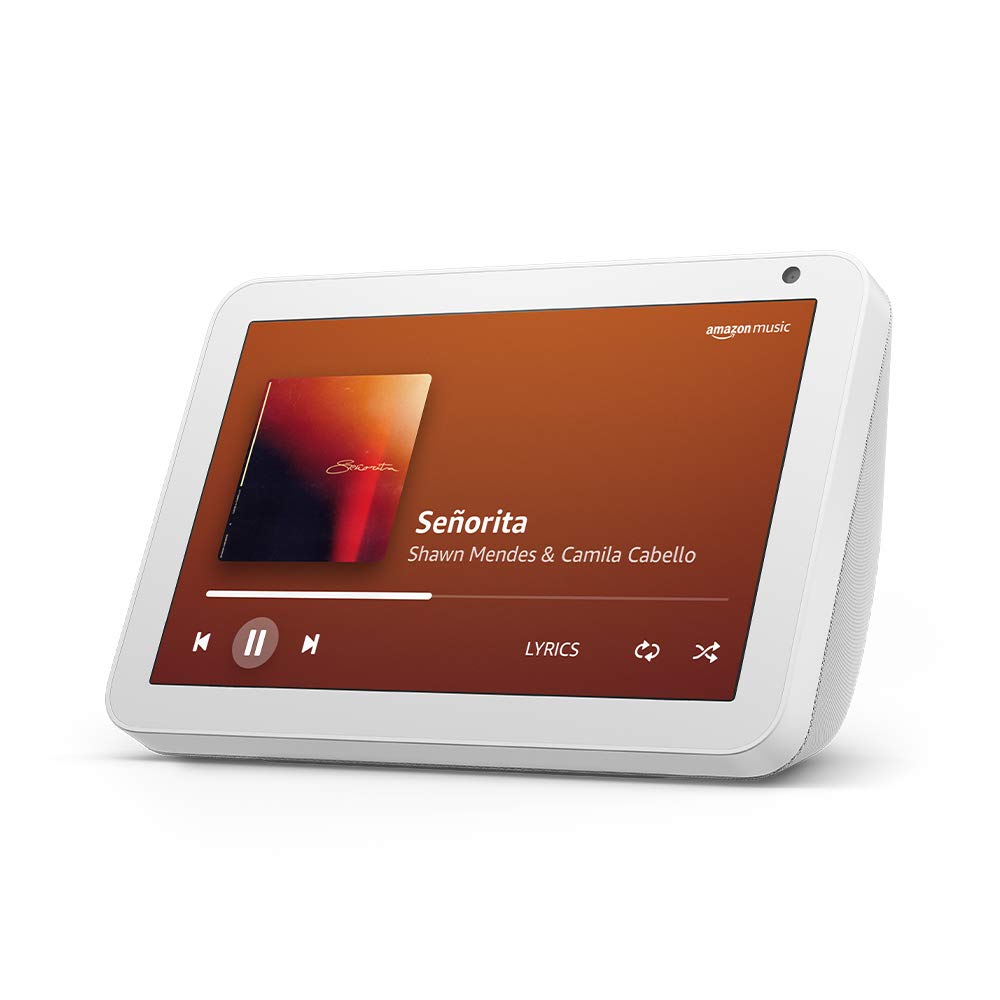 Echo show 8 – smart display with alexa hd screen with stereo sound – white
