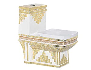 Inart western floor mounted one piece water closet ceramic western toilet commode