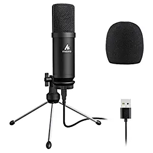 Maono au a04tr usb condenser cardioid microphone kit with tripod for podcast, pc, gaming, recording