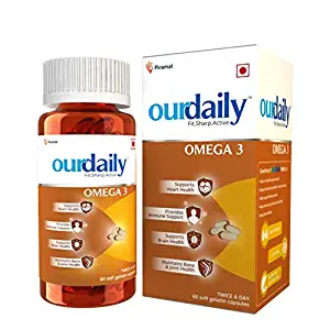 Ourdaily omega 3 fish oil gel double strength 1000 mg omega (330mg epa, 220mg dha per serving)