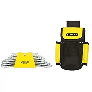 Stanley 70 379e matte finish double open end spanner set with stanley 93 222 252mm 10 inch