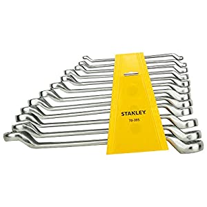 Stanley 70 395e matte finish chrome shallow offset bi hxring spanner set