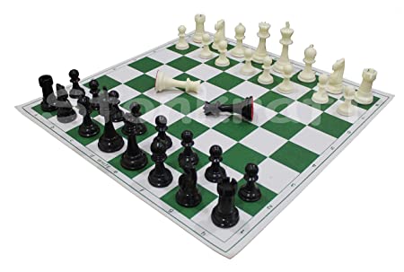 Stonkraft 17'' x 17'' tournament chess vinyl foldable chess game