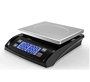 Meditive digital kitchen weighing scale with white backlight display
