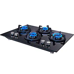 Whirlpool hob 4 burner auto ignition gas stove (elite hd 704 brass gas hob)