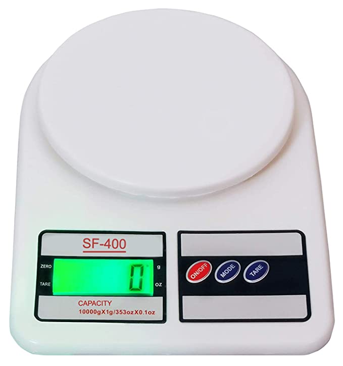 Bulfyss electronic kitchen digital weighing scale (10 kg) white