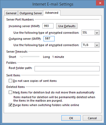 Server port settings